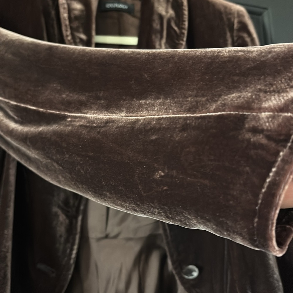 Ideology Velvet cropped opera type chestnut Blazer - Picture 8 of 8
